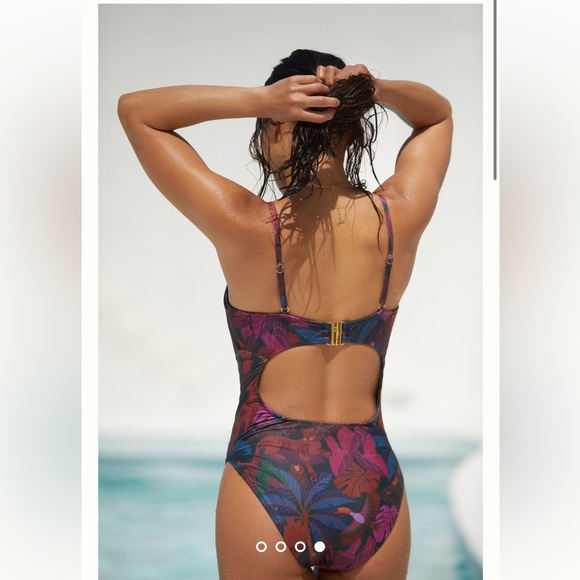 NWOT Farm Rio Sweetheart One-Piece Swimsuit XS - Picture 4 of 9